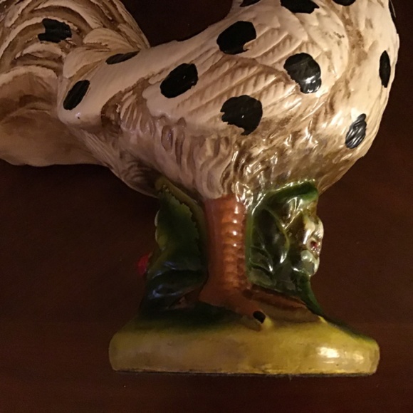 SALEVintage hand painted Italian polka dot rooster - Picture 5 of 6